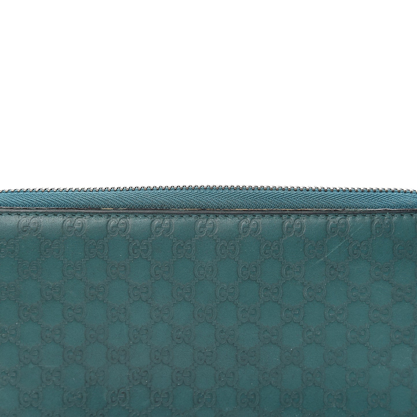 Microguccissima Zip Around Wallet Deep Cobalt