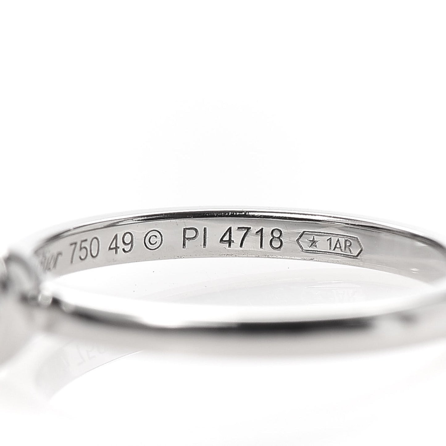 18K White Gold Diamond D'Amour Heart Ring 49 4.75