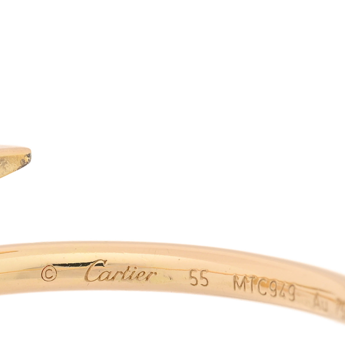 Cartier 18K Yellow Gold Small Juste Un Clou Ring 55 7.25 4 of 6