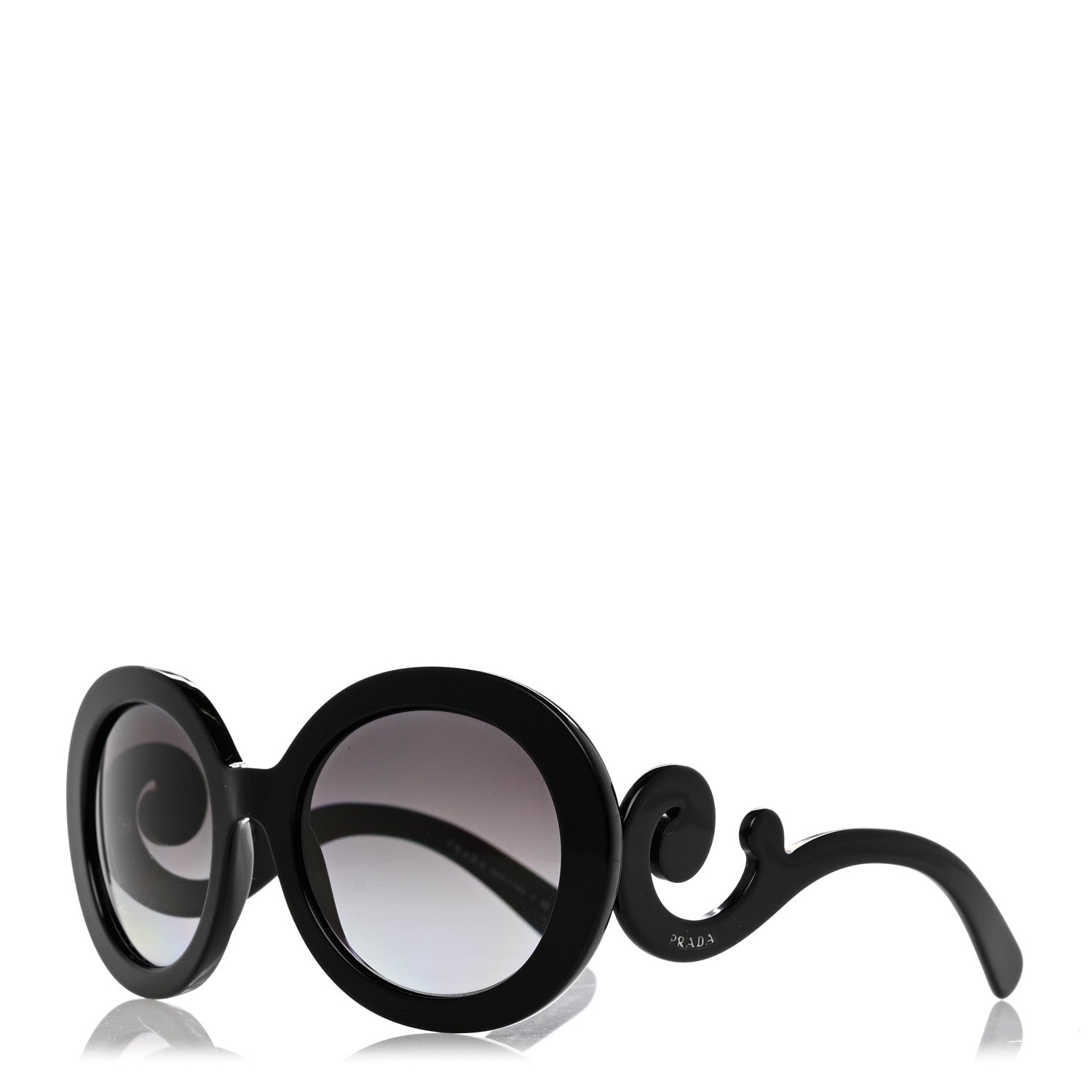 Prada Baroque Sunglasses SPR 27N Black 1 of 8