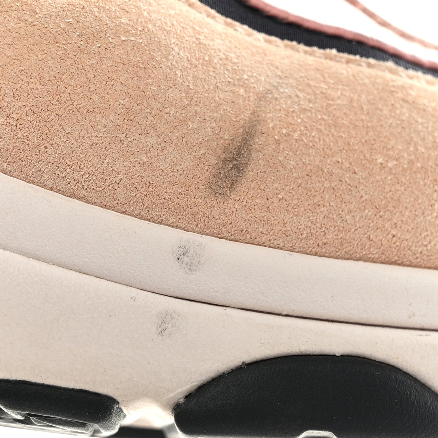 Nylon Lambskin Suede Calfskin CC Sneakers 38.5 Pink White Black