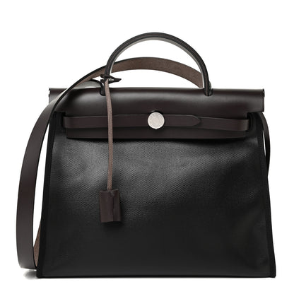 Hermes Toile H Berline Vache Hunter Herbag Zip PM 31 Black Ebene 3 of 12