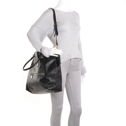 Prada Soft Calf Zipper Detail Tote Nero Black 2 of 11