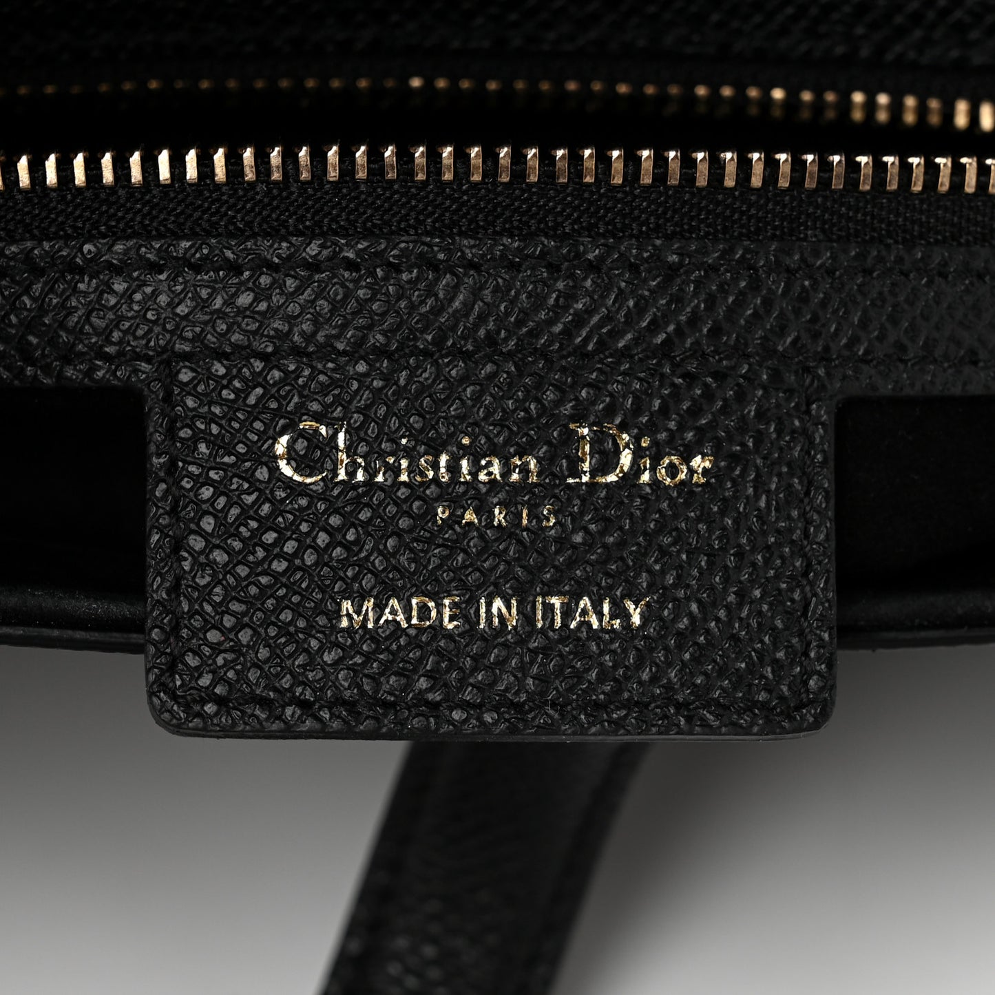 Grained Calfskin Saddle Bag Black