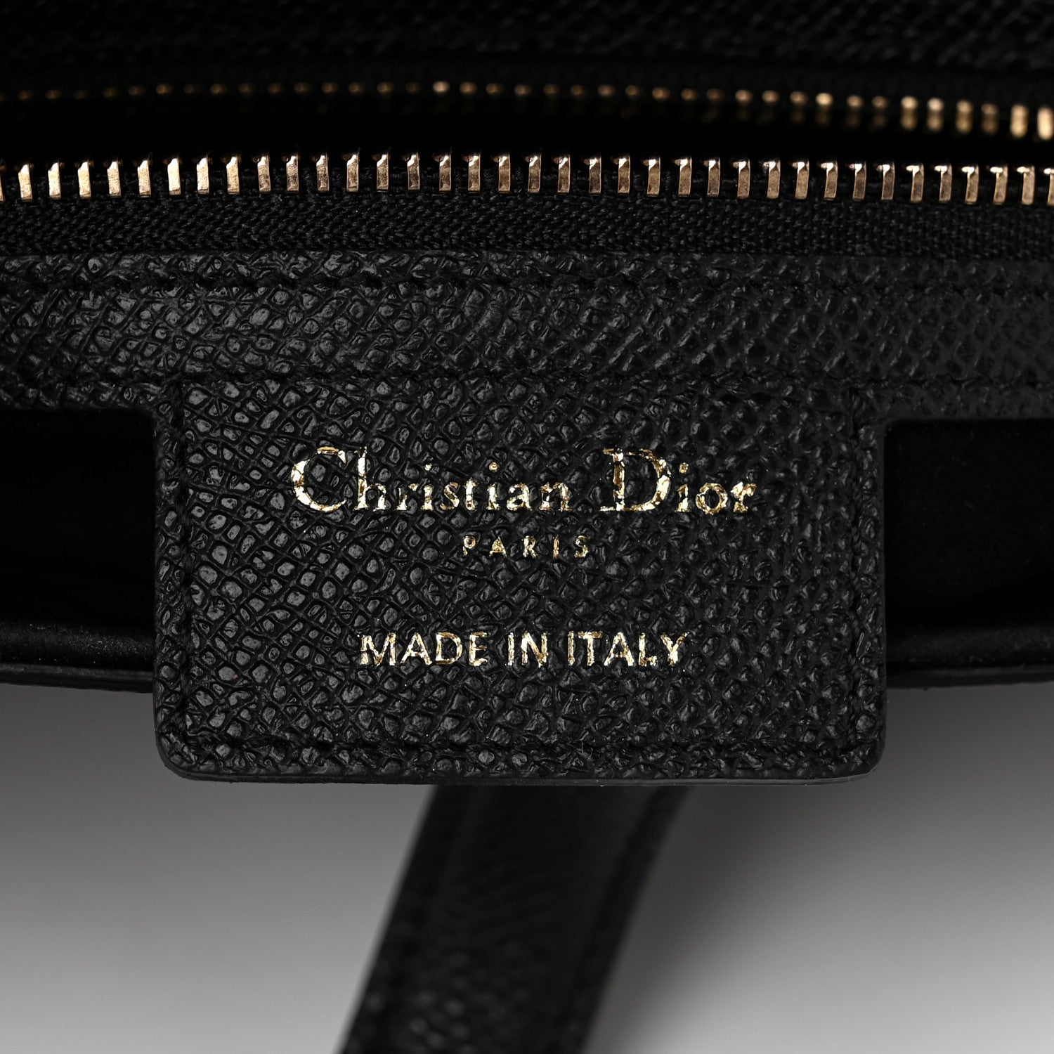 Christian Dior Grained Calfskin Saddle Bag Black 6 of 10