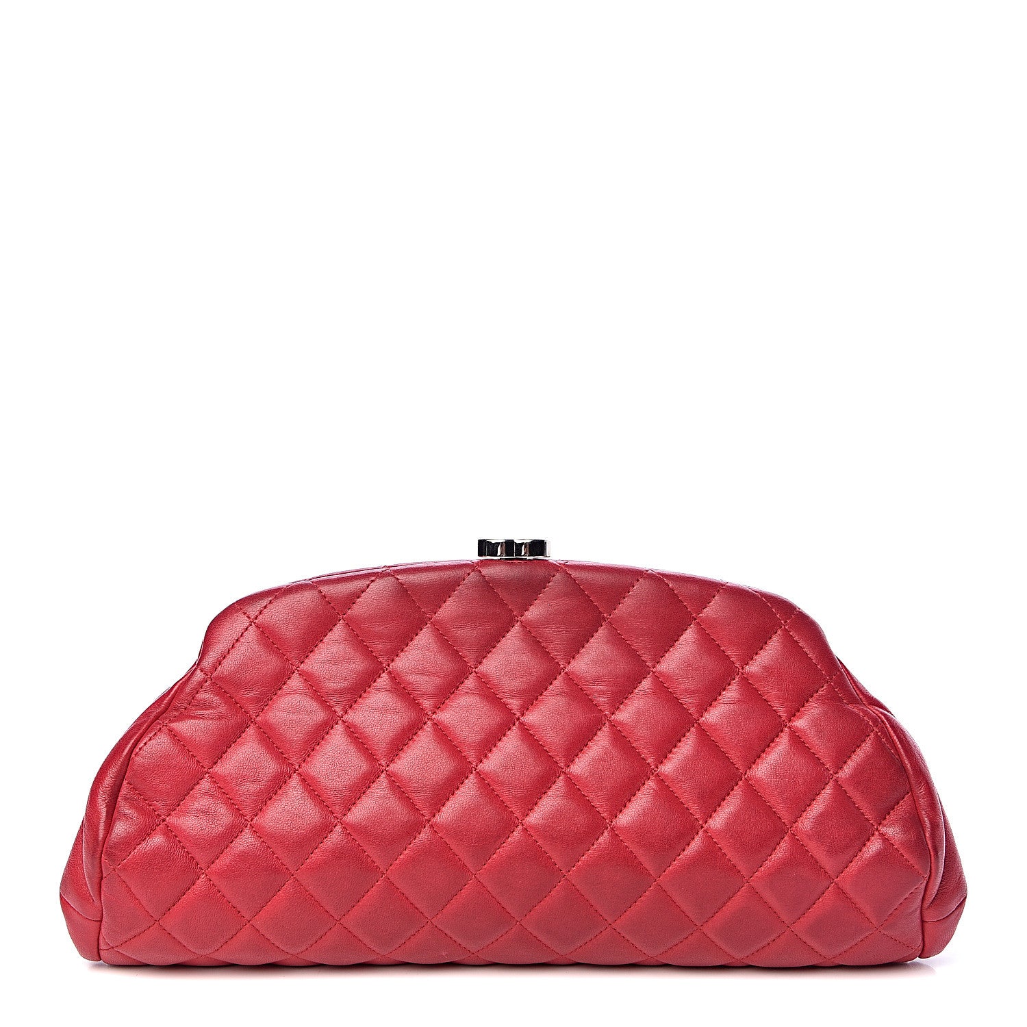 Chanel Lambskin Quilted Timeless Clutch Red 1 of 12
