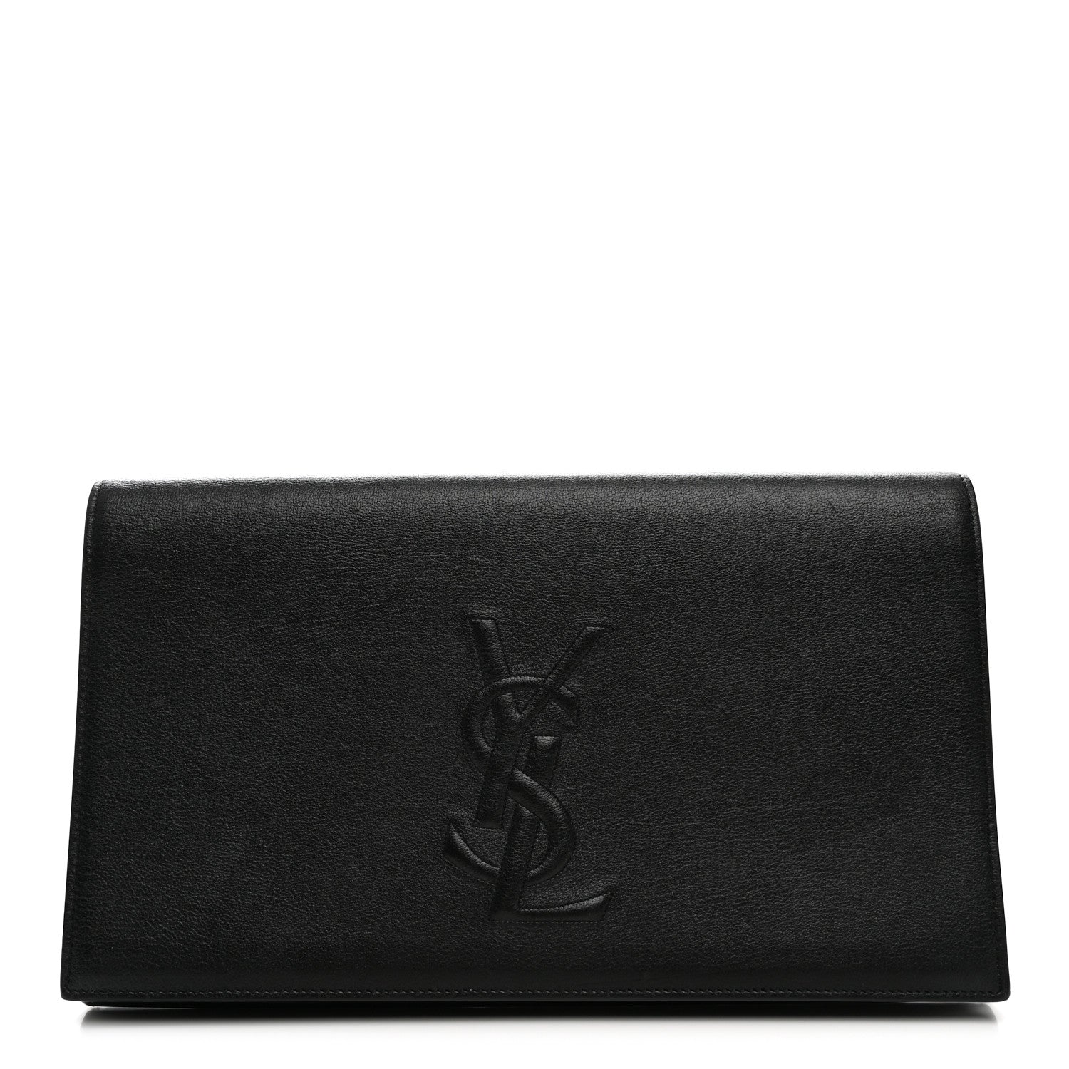 Saint Laurent Calfskin Monogram Large Belle De Jour Clutch Black 1 of 6