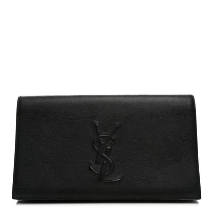 Saint Laurent Calfskin Monogram Large Belle De Jour Clutch Black 1 of 6