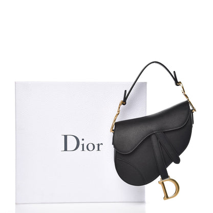 Christian Dior Grained Calfskin Mini Saddle Bag Black 7 of 7