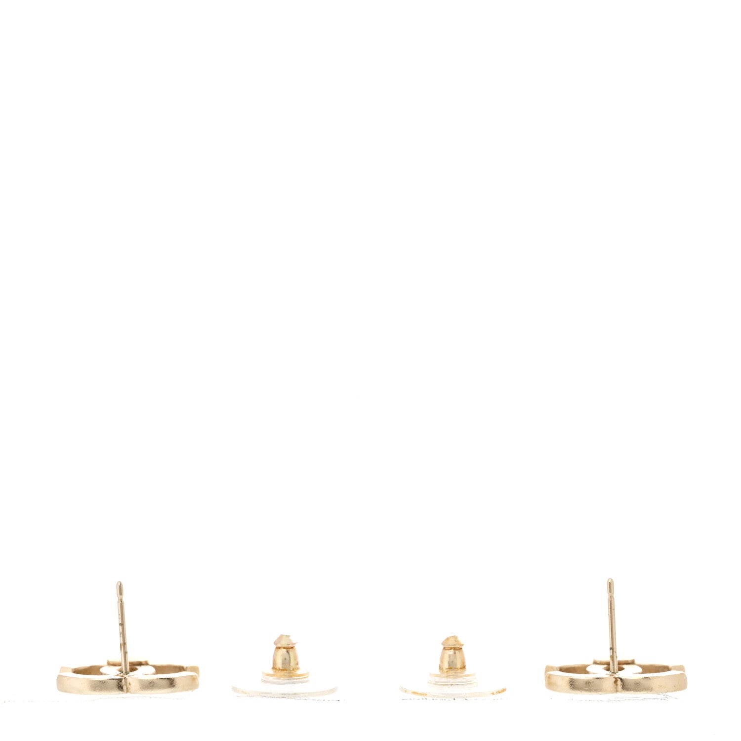 Chanel Crystal CC Earrings Gold 3 of 6
