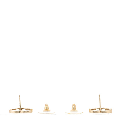 Chanel Crystal CC Earrings Gold 3 of 6