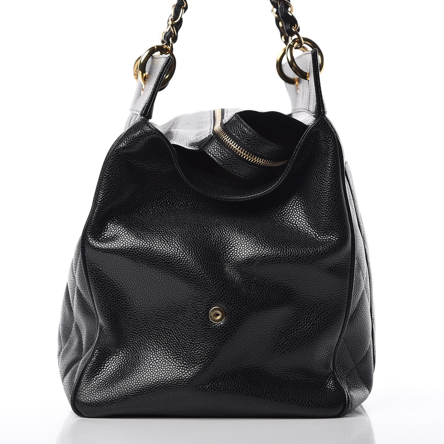 Caviar Quilted CC Tote Black