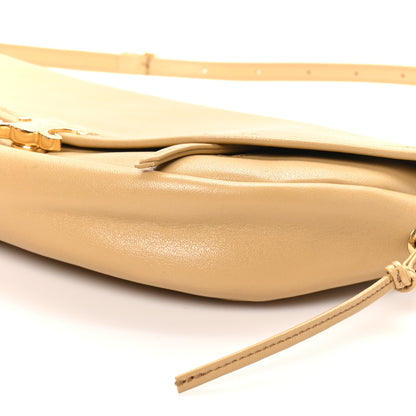 Celine Shiny Lambskin Soft Triomphe Little Half Moon Bag Sandcastle 8 of 8