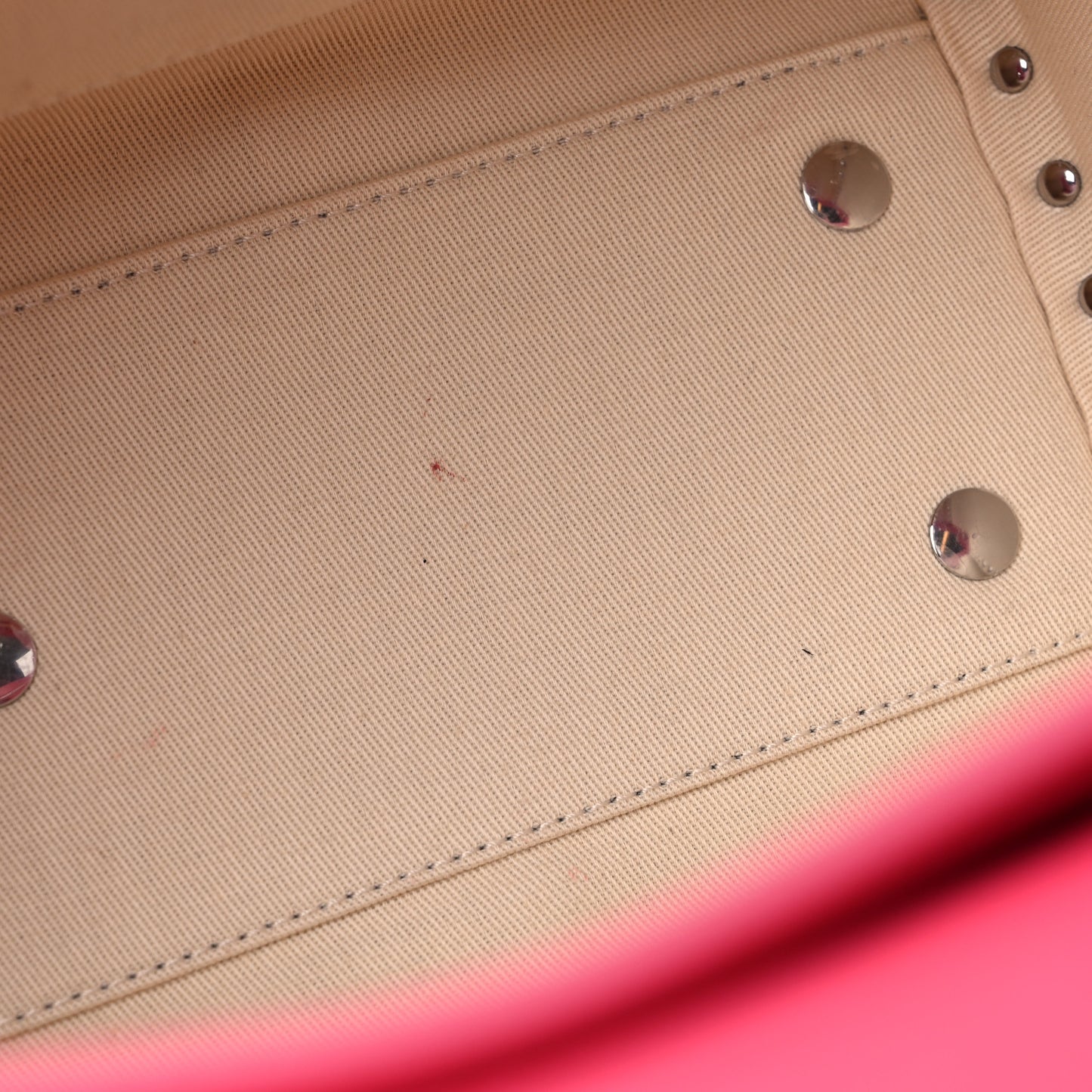 Vitello Colorblock Free Rockstud Top Handle Shoulder Bag Pink Optic White