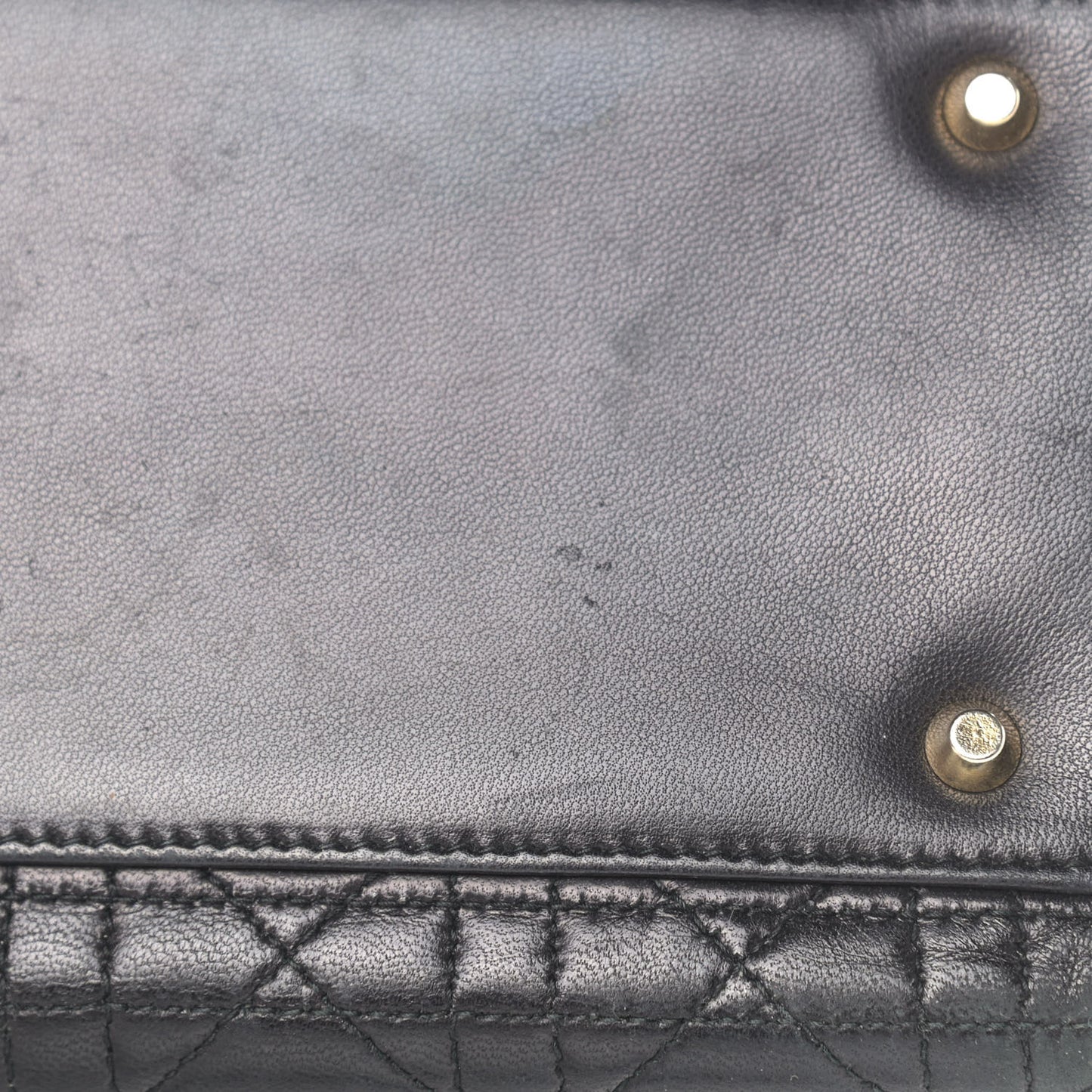 Lambskin Cannage Medium Lady Dior Black