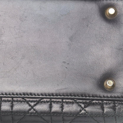 Christian Dior Lambskin Cannage Medium Lady Dior Black 16 of 19