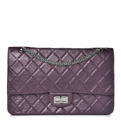 Chanel Metallic Calfskin Quilted 2.55 Reissue 227 Flap Plum 1 of 7