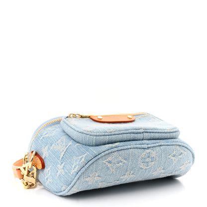 Louis Vuitton Monogram Denim Mini Bumbag Sky Blue 4 of 9