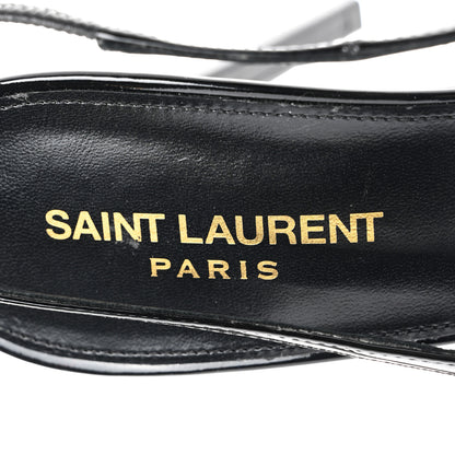 Saint Laurent Vernice Grupy Avenue 95 Slingback Pumps 40 Black 7 of 9