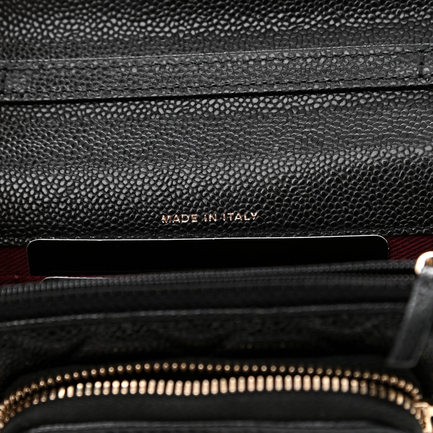 Caviar Quilted Business Affinity Clutch With Chain Black