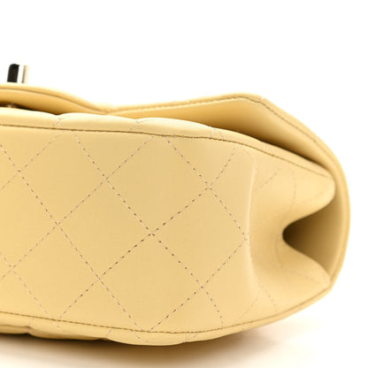 Chanel Lambskin Quilted Mini Top Handle Rectangular Flap Yellow 10 of 11