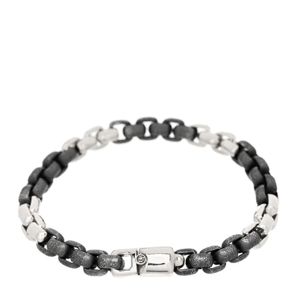 David Yurman Sterling Silver Coated Box Chain Bracelet Grey 2 of 3