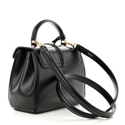 Celine Satinated Calfskin Mini 16 Top Handle Bag Black 2 of 11