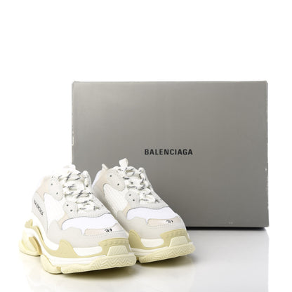 Balenciaga Fabric Mesh Womens Triple S Sneakers 37 White 10 of 10