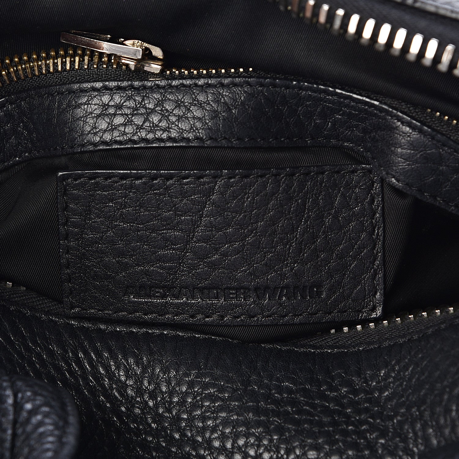 Alexander Wang Pebbled Lambskin Rocco Black Silver Hardware 6 of 9