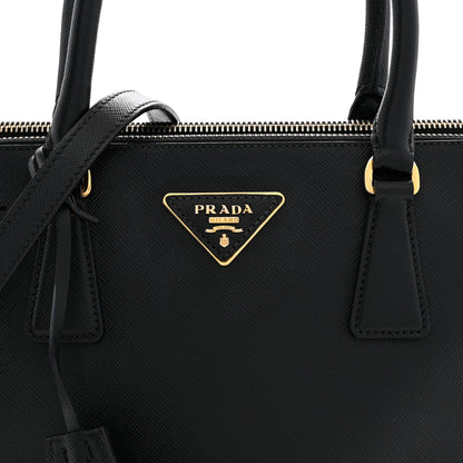 Prada Saffiano Small Galleria Double Zip Tote Black 8 of 14