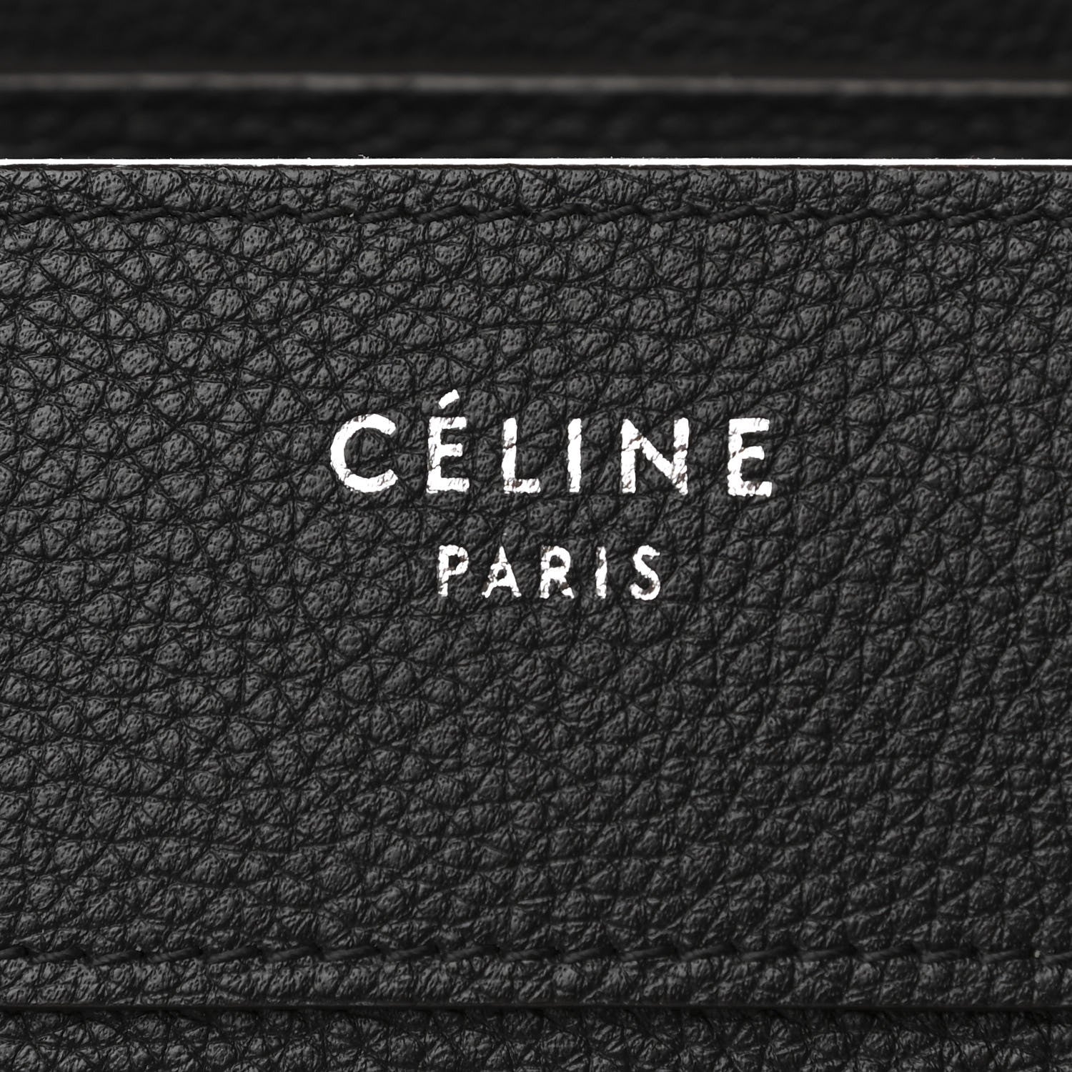 Celine Drummed Calfskin Micro Luggage Black 7 of 10