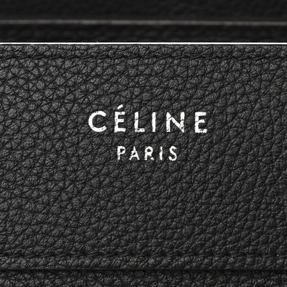 Celine Drummed Calfskin Micro Luggage Black 7 of 10