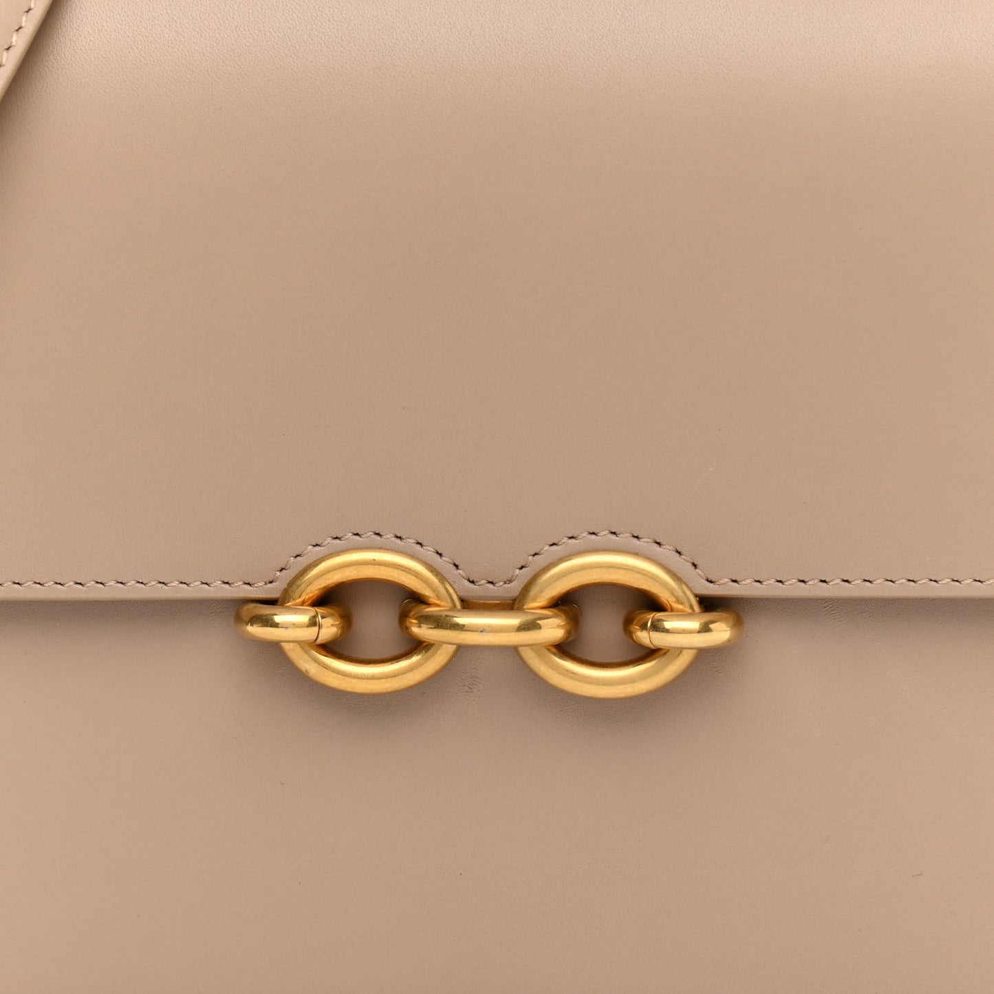 Smooth Calfskin Le Maillon Satchel Dark Beige