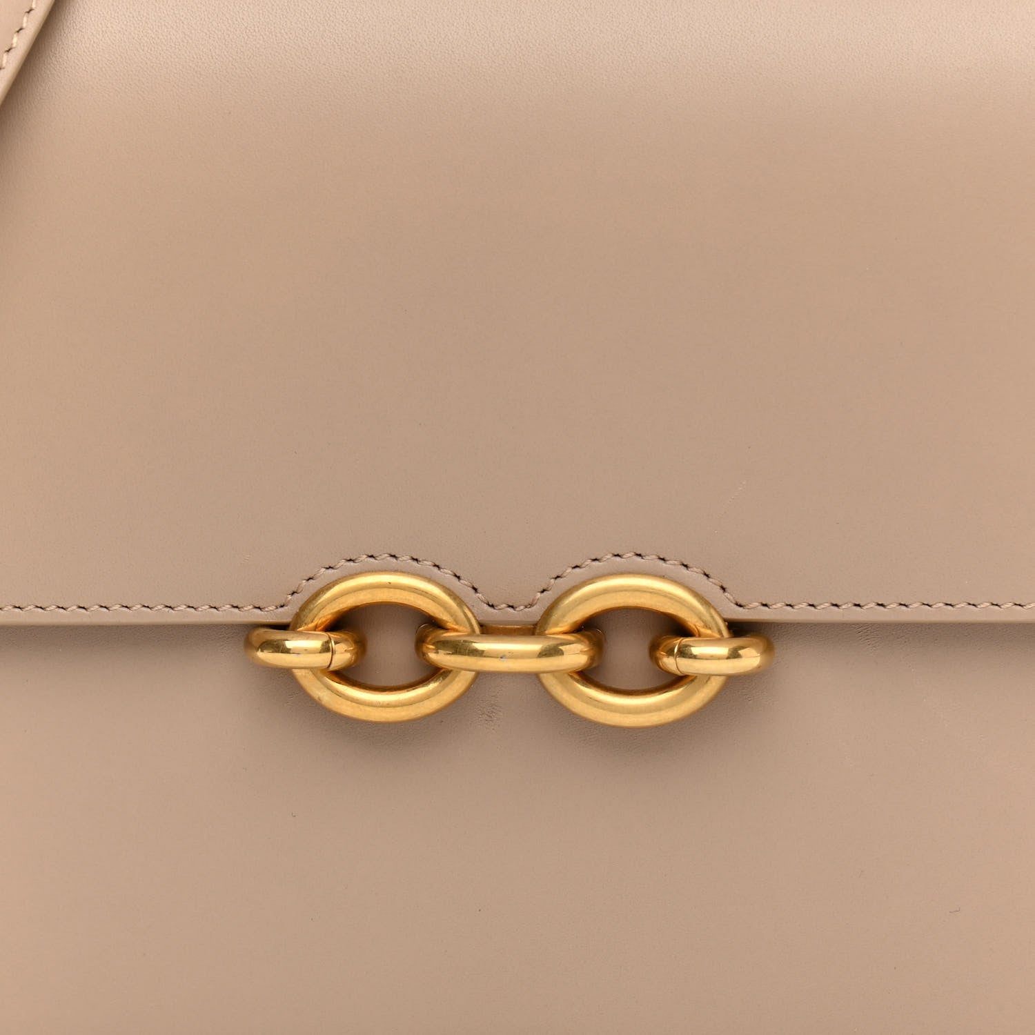 Saint Laurent Smooth Calfskin Le Maillon Satchel Dark Beige 9 of 15