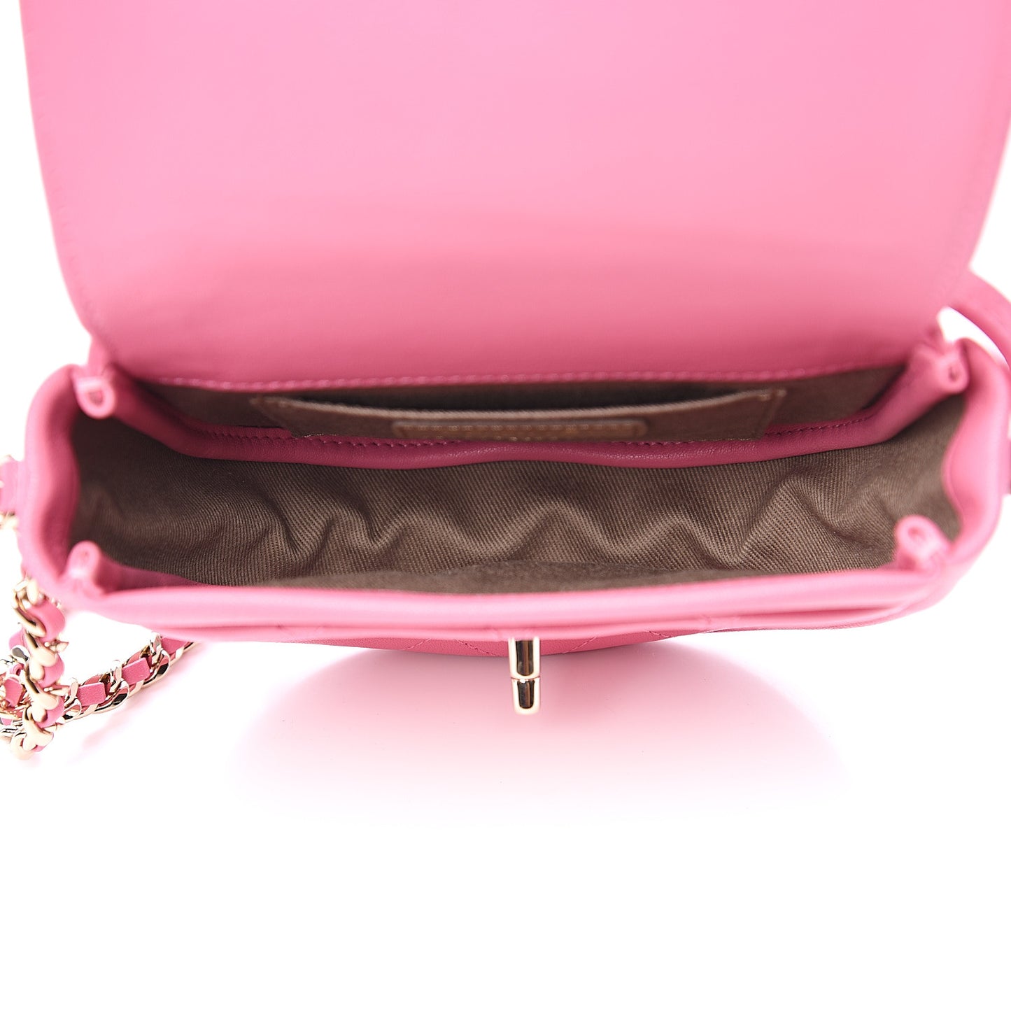 Goatskin Stitched Casual Trip Messenger Flap Pink