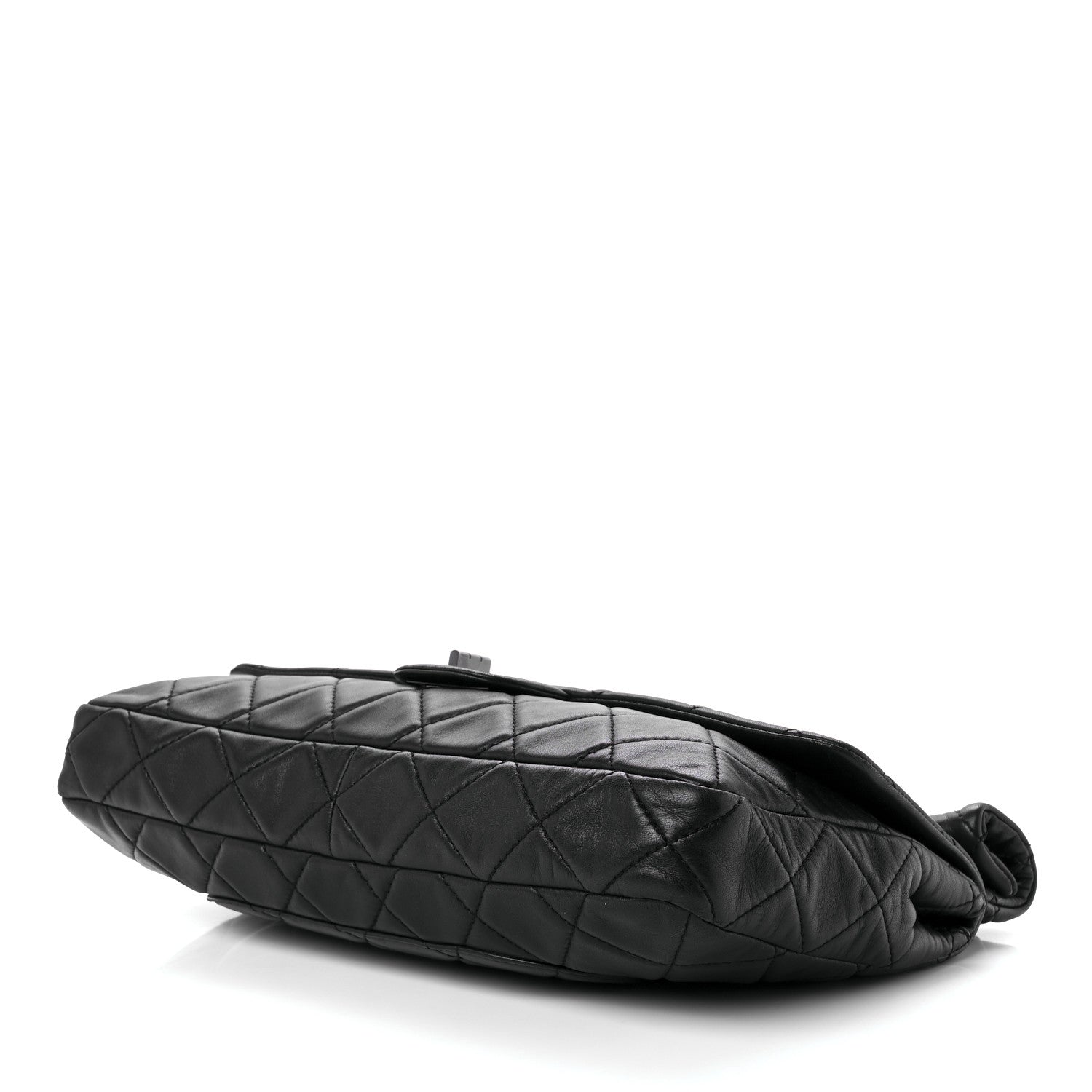 Chanel Lambskin Quilted Jumbo Roll 2.55 Reissue Clutch Black 8 of 10