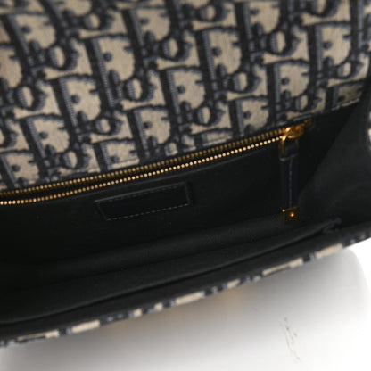 Christian Dior Oblique 30 Montaigne Flap Bag Blue 5 of 9