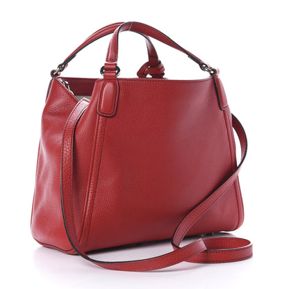 Gucci Pebbled Calfskin Small Soho Shoulder Bag Red 4 of 12