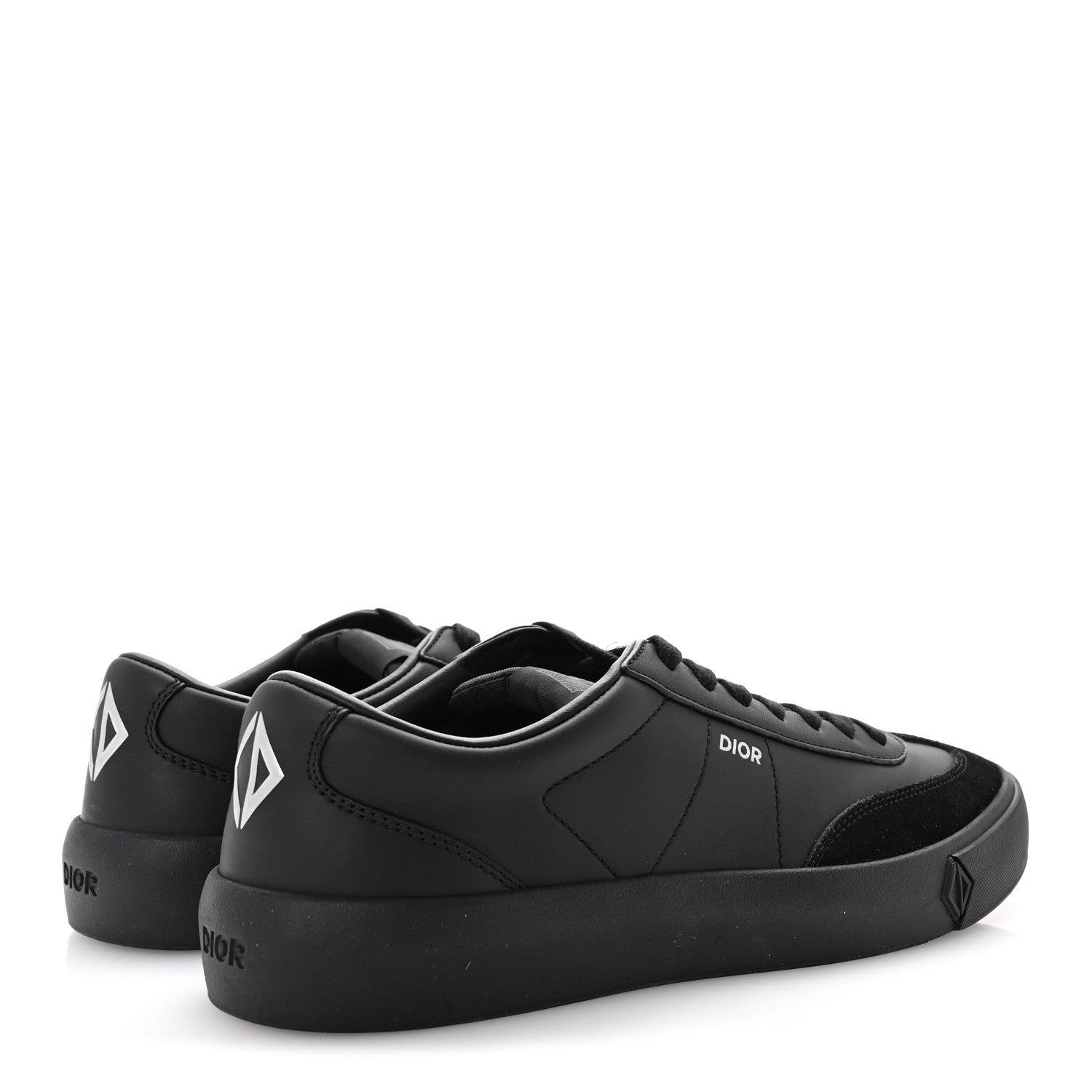 Christian Dior Smooth Calfskin Suede Mens B101 Low Top Sneakers 42.5 Black 5 of 10