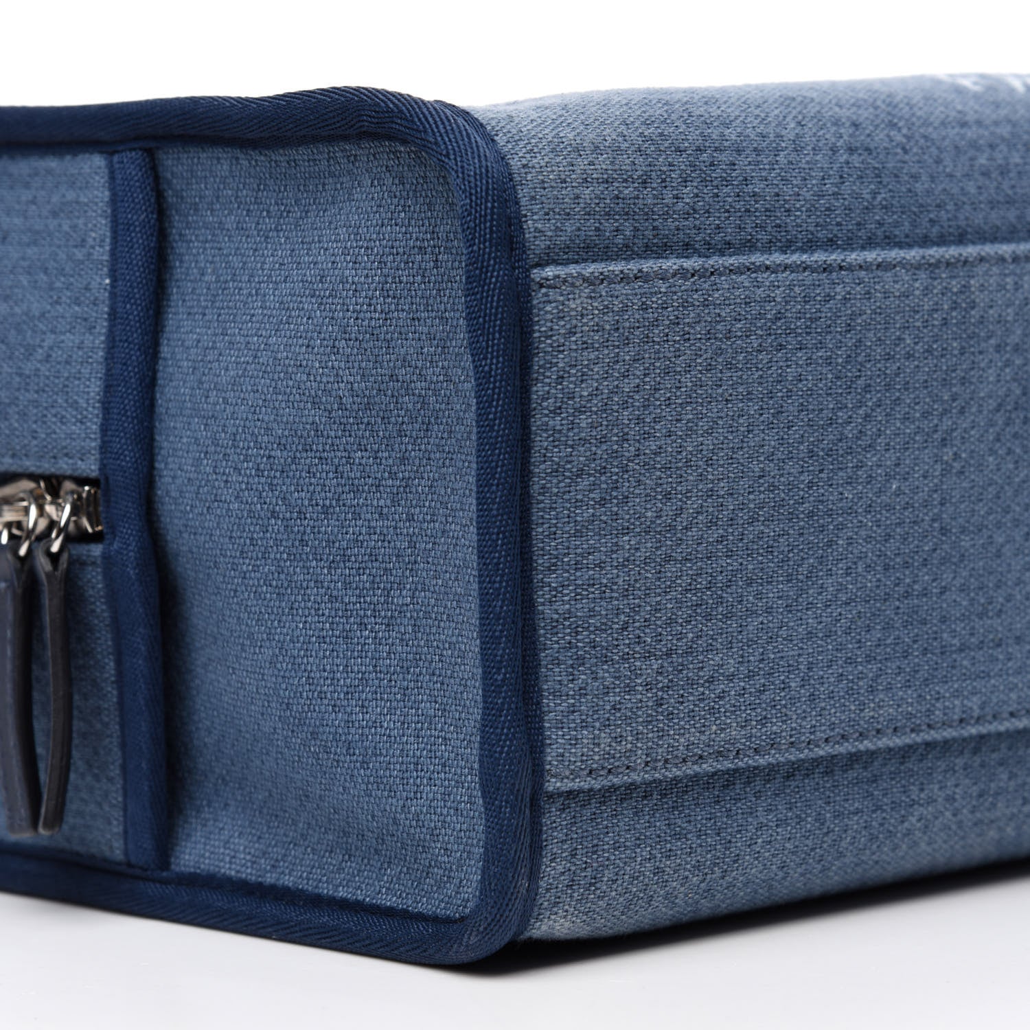 Chanel Denim Deauville Bowling Bag Blue 6 of 11
