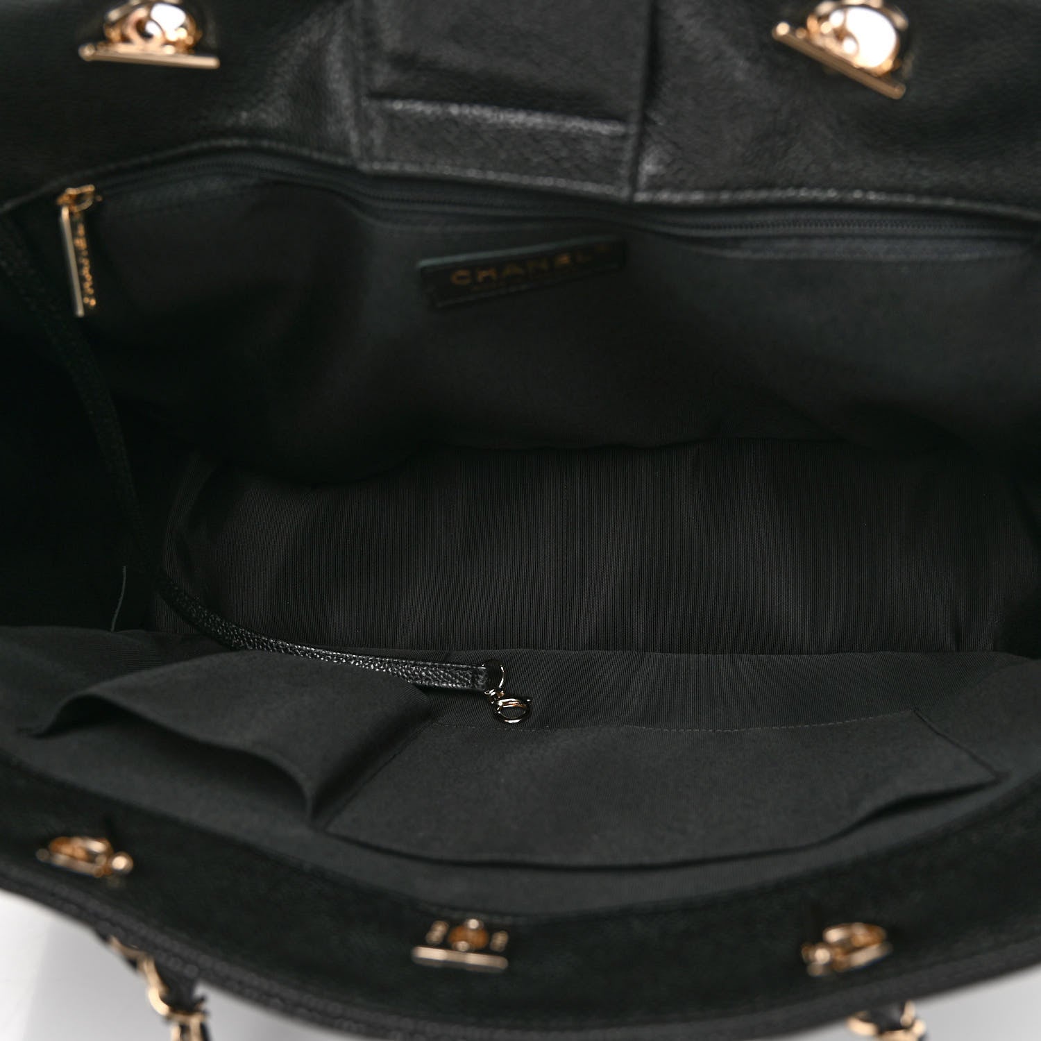 Chanel Caviar Quilted Large Shopping Tote Black 5 of 9