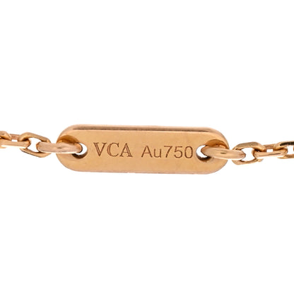 Van Cleef & Arpels 18K Rose Gold Carnelian Sweet Alhambra Bracelet 3 of 4