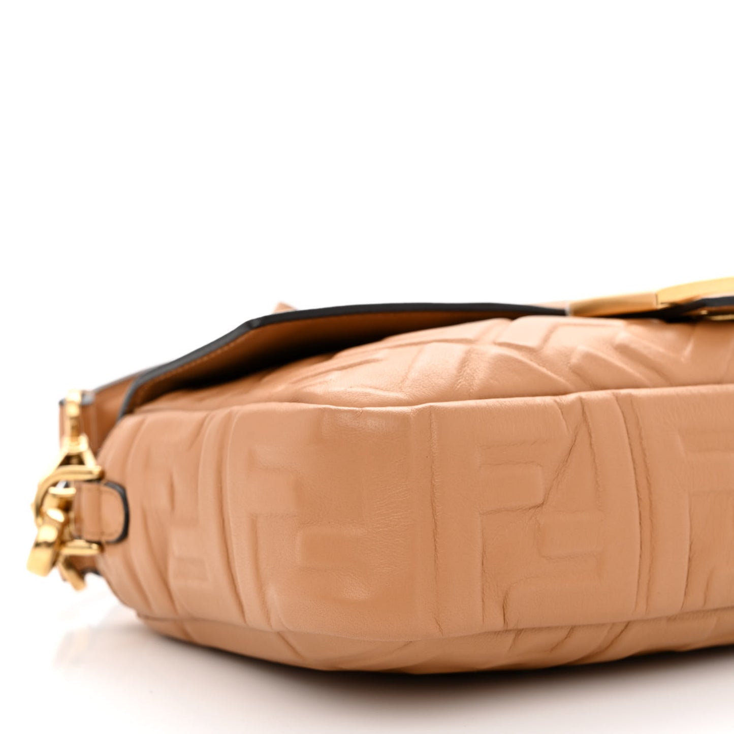 Nappa FF 1974 Embossed Baguette Miele Scuro