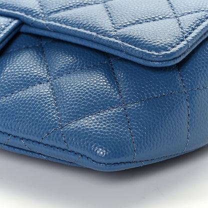 Chanel Caviar Quilted Glasses Case With Chain Blue 11 of 12