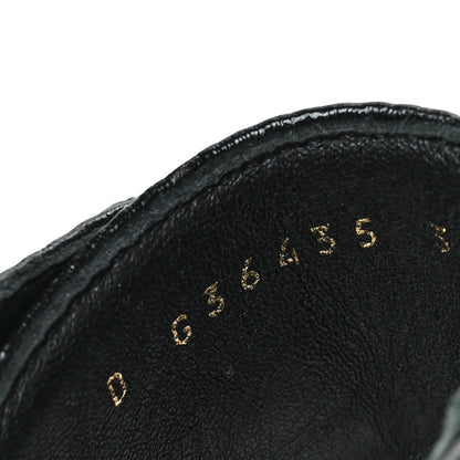 Chanel Shiny Crumpled Lambskin Lace Up Combat Boots 38 Black 7 of 9