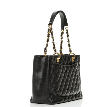 Chanel Caviar Quilted Grand Shopping Tote GST Black 3 of 7