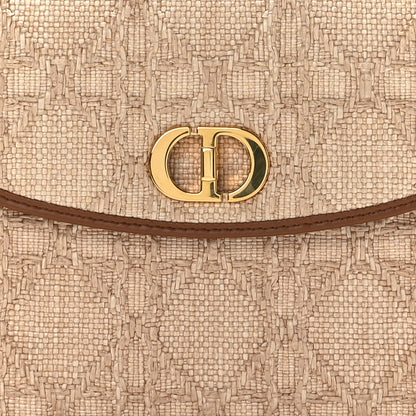 Christian Dior Raffia Macrocannage 30 Montaigne Avenue Pouch With Flap Natural 7 of 7