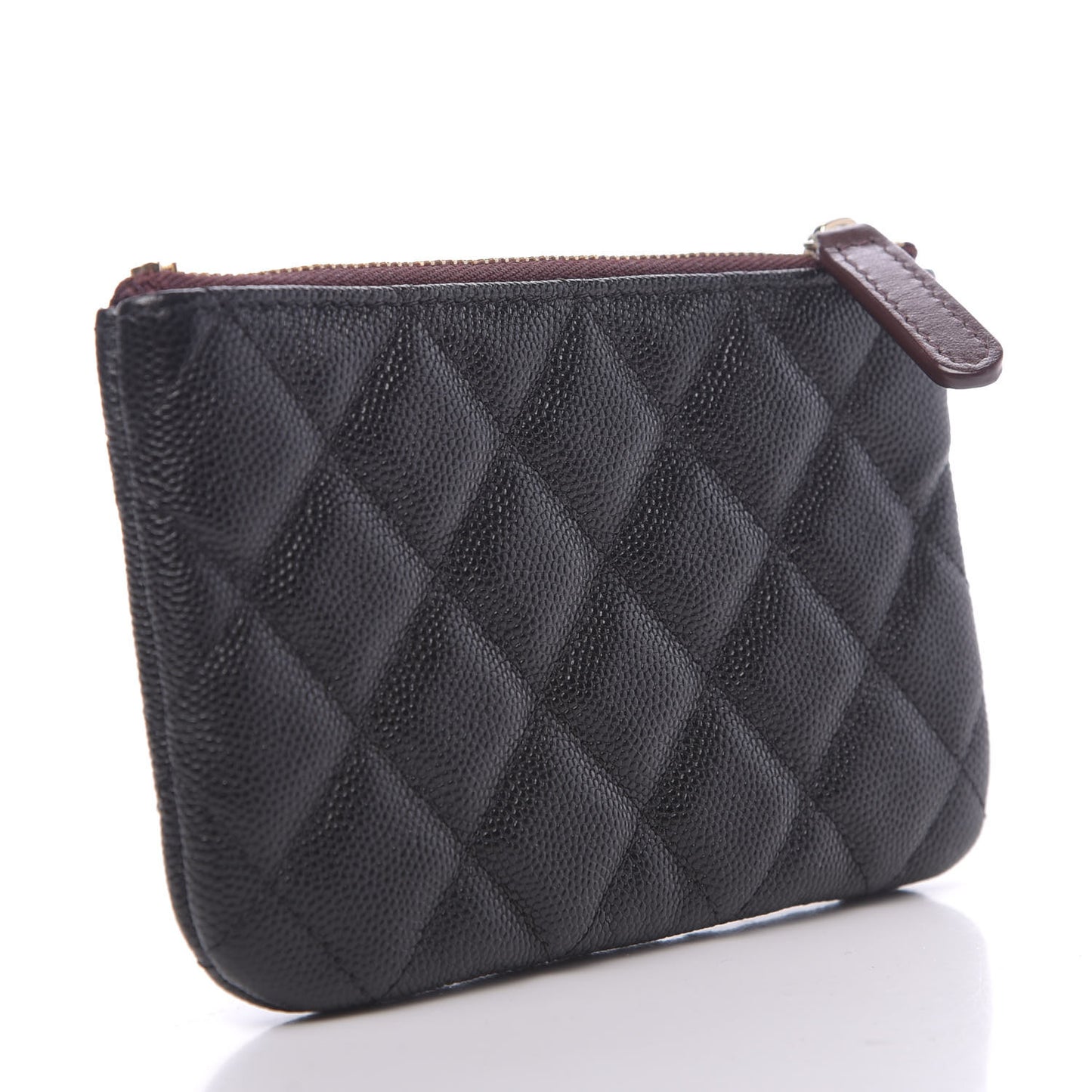 Caviar Quilted Small Cosmetic Case Black