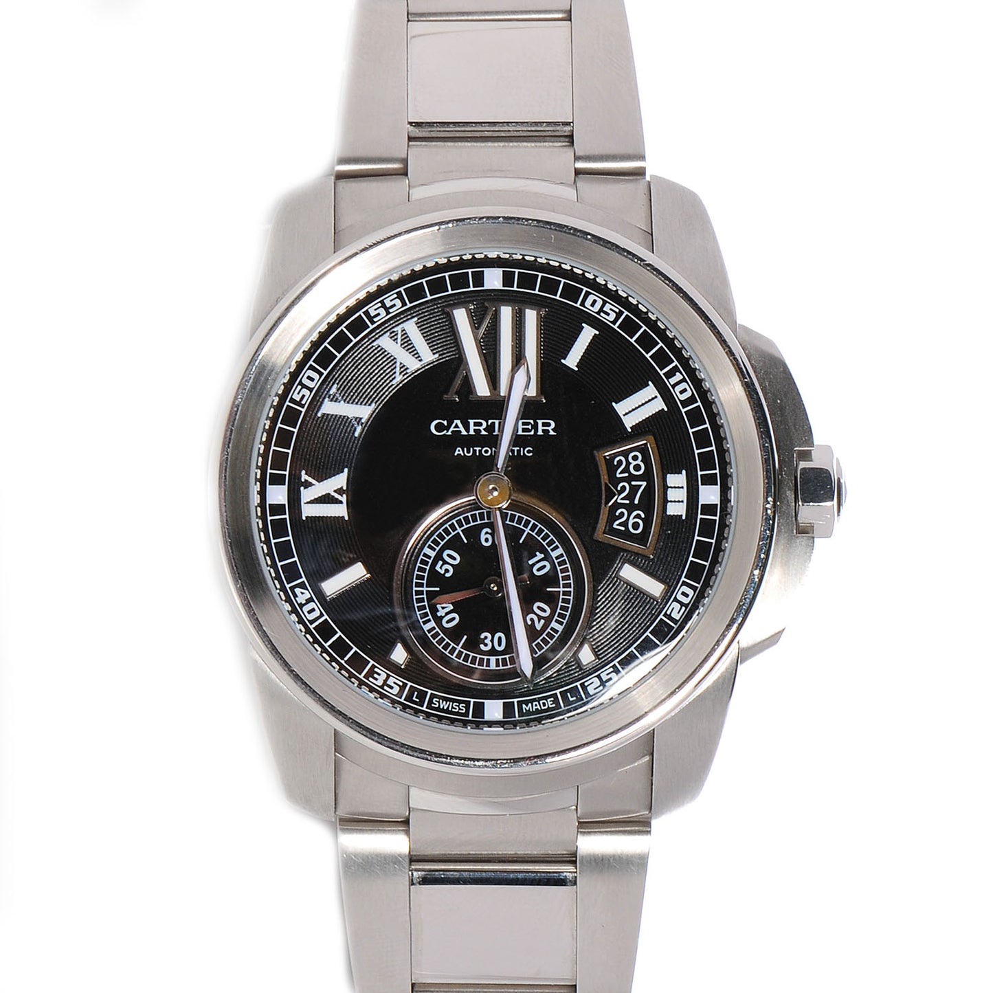 Stainless Steel 42mm Calibre de Automatic Watch Black