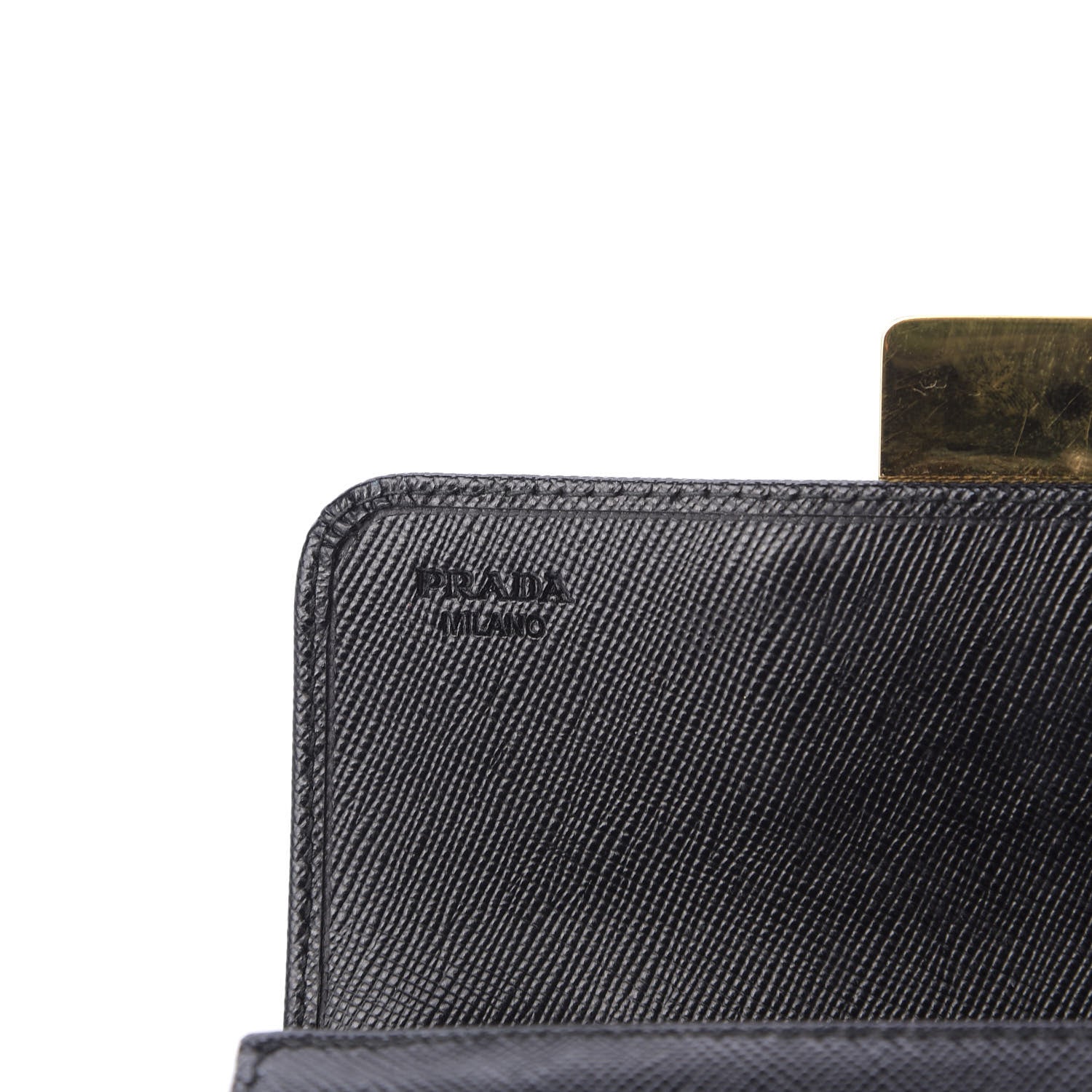 Prada Saffiano Stones Continental Wallet Black 6 of 7